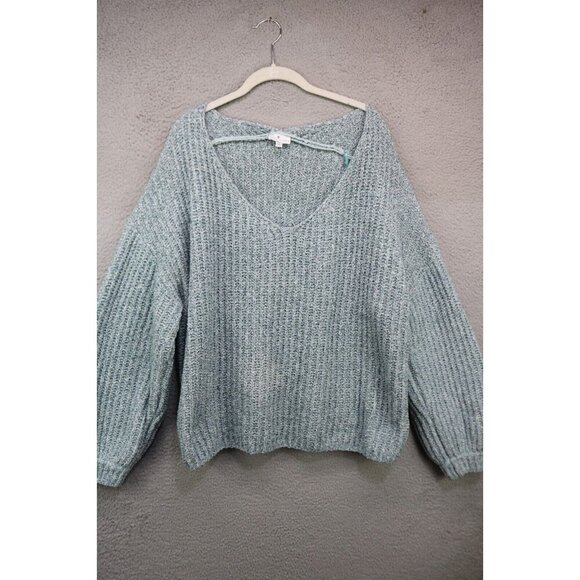 True Craft 3/4 Balloon Sleeves V-Neck Sweater-Size 2X-Very Soft - Picture 1 of 9